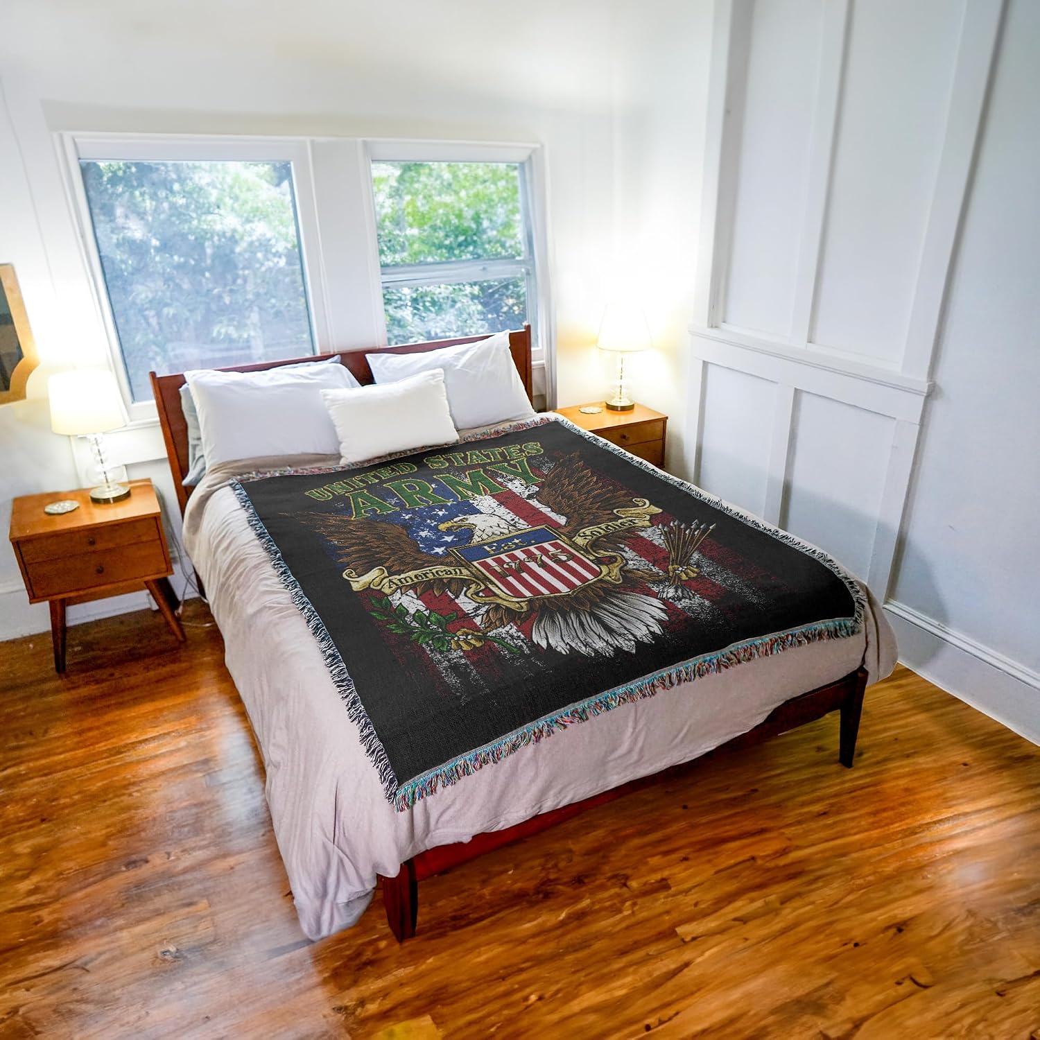 Pure Country Weavers US Army -Military Service Mark Seal Blanket Eagle - Gift Military Tapestry Throw Woven from Cotton - Made in the USA (72x54)