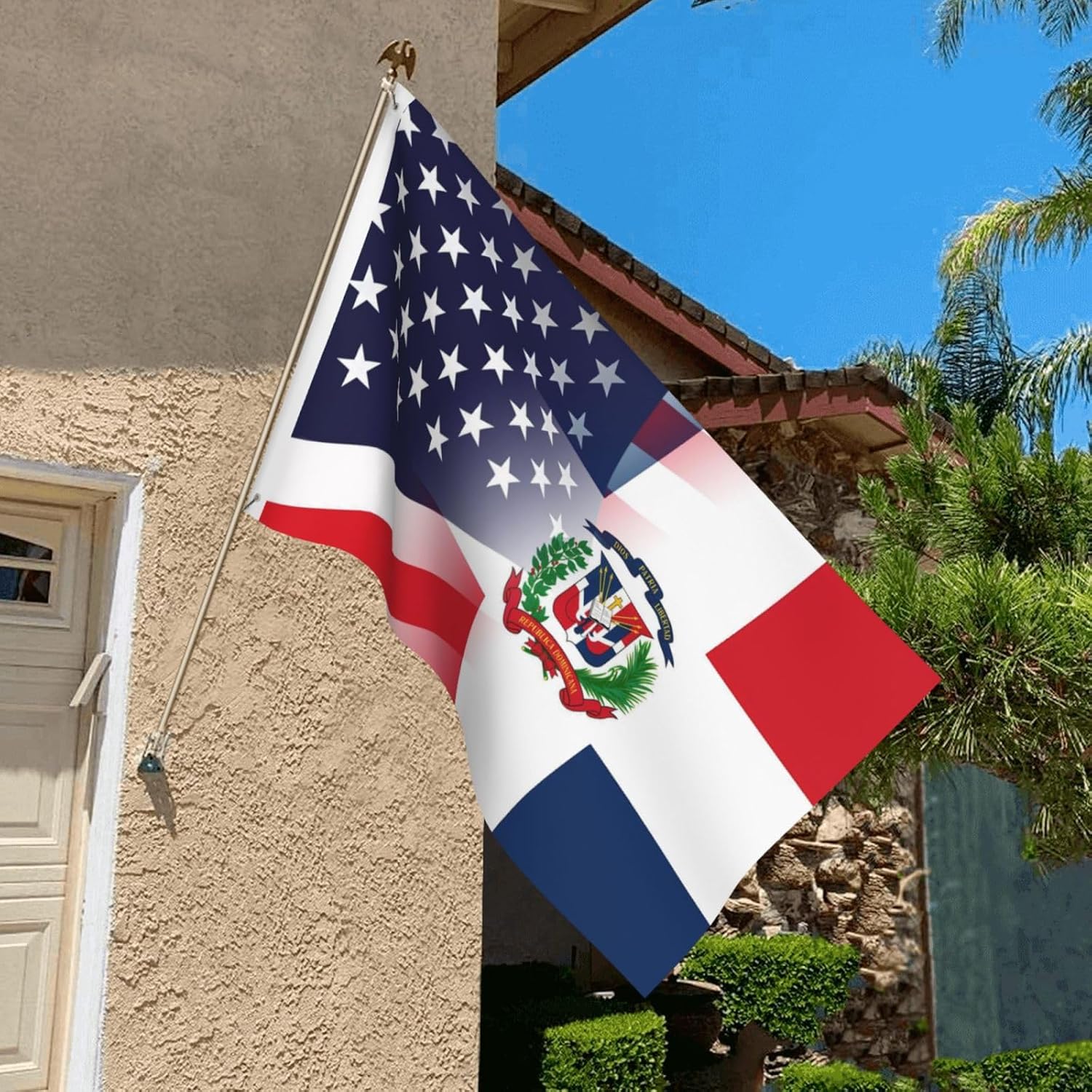 Nicaragua Nicaraguan And American Flag America USA 3x5 Ft Patriotic Banner Outdoor Indoor Decoration National Flags for Garden Car Yard Outside Decor