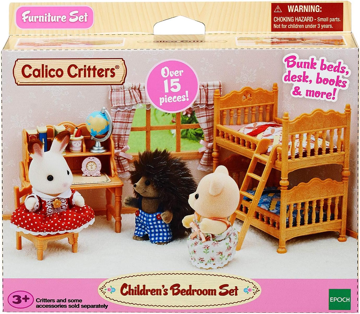 Calico Critters - Children's Bedroom Set - Dollhouse Furniture Sets | Decorate the kids' room with beds and desk-to-toy details - a cozy setup for