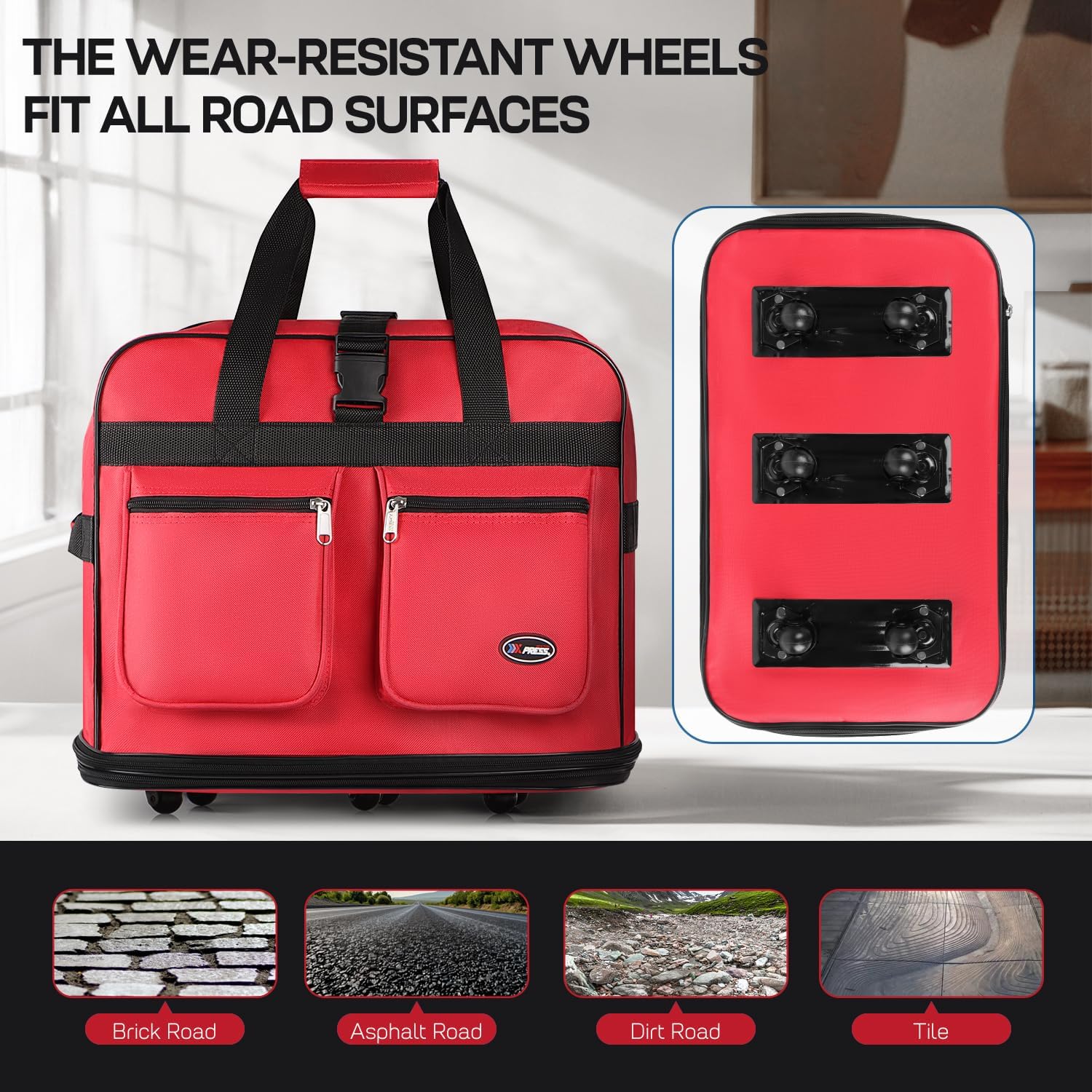 40'' Expandable Rolling Duffel Bag Suitcases w/Wheels,Foldable Luggage Bag