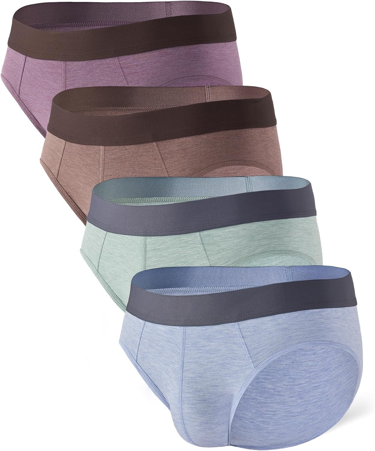 DAVID ARCHY Men's Bamboo Rayon Briefs Underwear Breathable Support Pouch