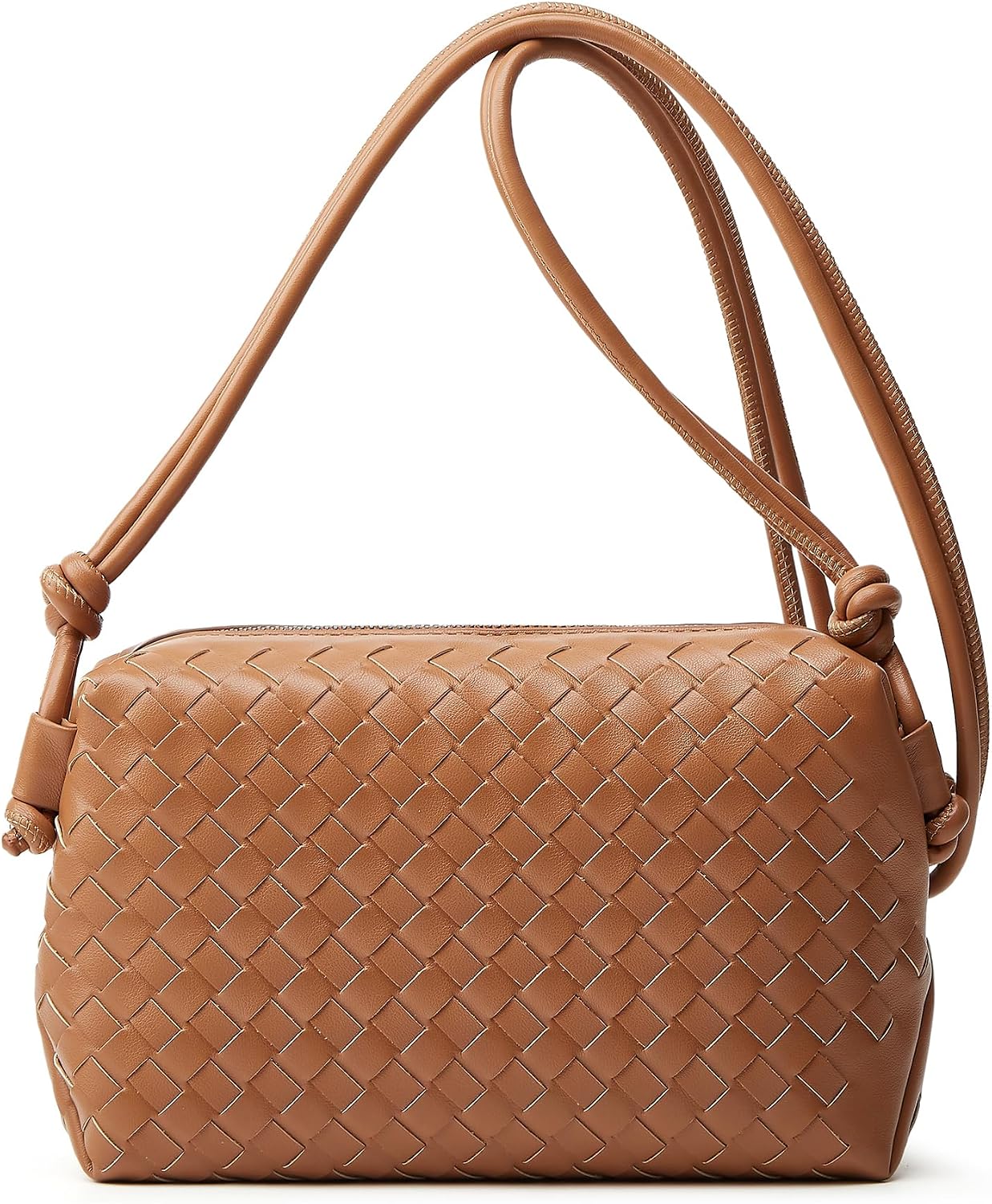 Woven Crossbody Bag for Women: Vegan Leather Handbag for Leisure | Classic Handwoven Bag For Style - Compact Design, Lightweight, Minimalist Style, Fits Phone, Cards & Key, Ideal for Daily Use