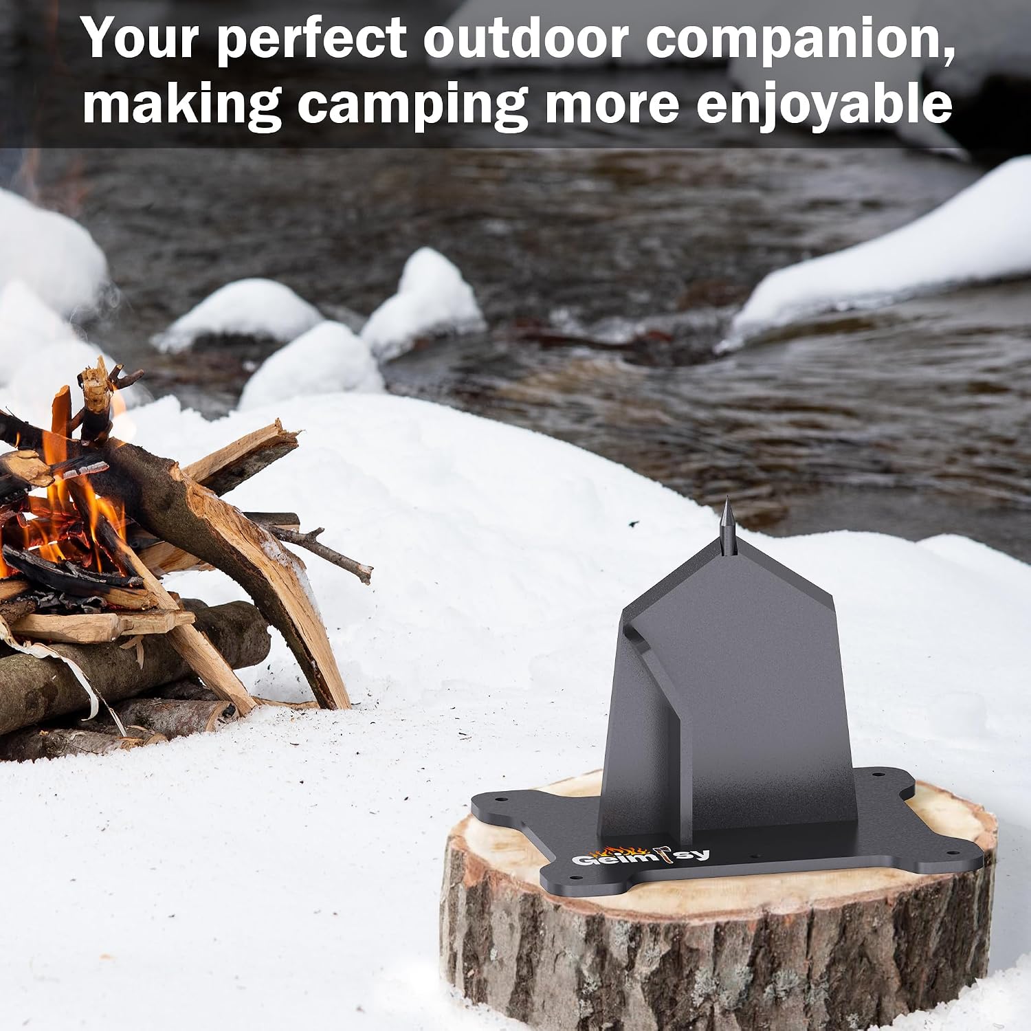 GanFindX Firewood Kindling Splitter Heavy Duty Wood Splitting Tool | Portable Ergonomic Design for Easy Firewood Preparation, Camping, Fireplace and Outdoor Use