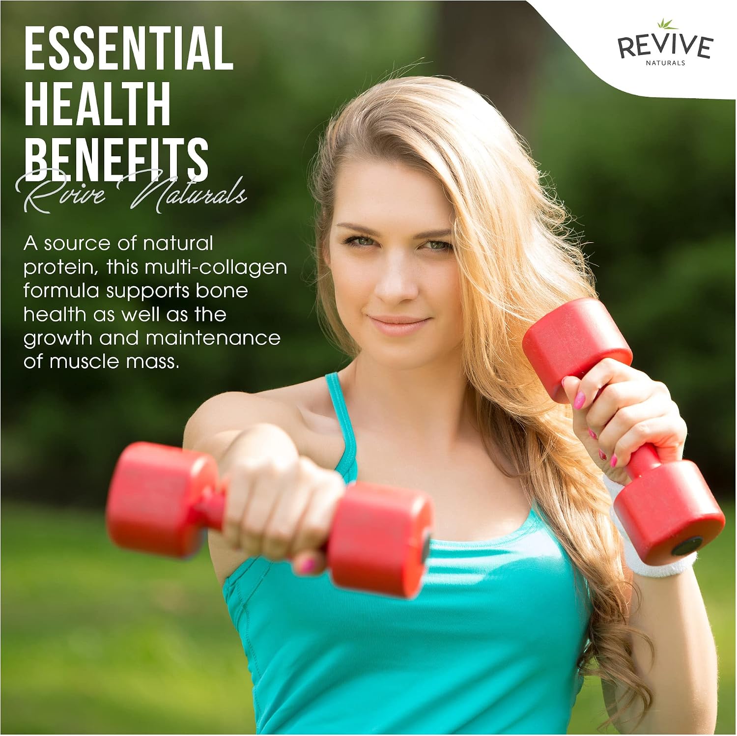 Revive Naturals Multi Collagen Hydrolyzed Protein Powder (16oz) - Types I, II, III, V & X - Grass Fed Bovine, Wild Caught Marine, Free Roaming Chicken & Eggshell Collagen Peptides,
