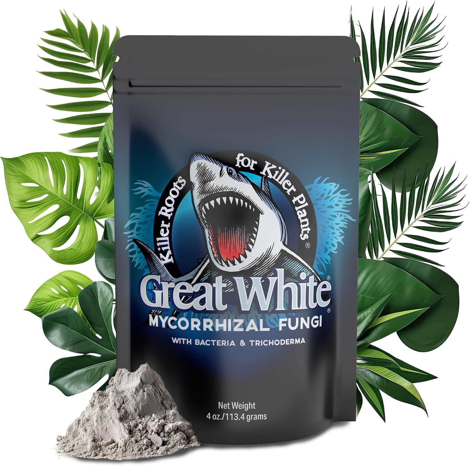 Great White Mycorrhizal Fungi 1 oz, Beneficial Bacteria for Plant Growth, Root Stimulator, Concentrated 3-in-1 Formula by Plant Success (1 oz)