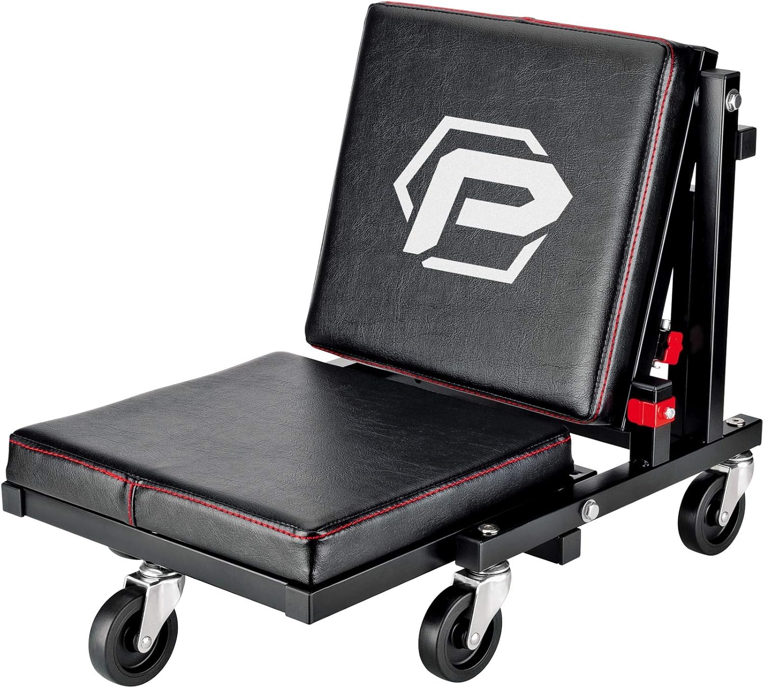 Powerbuilt 2-in-1 Rolling Creeper Seat Converts from High to Low Roller Seat, Fast, Tool-Free Conversion, Garage, Shop, Brake Jobs, Washing, Detailing