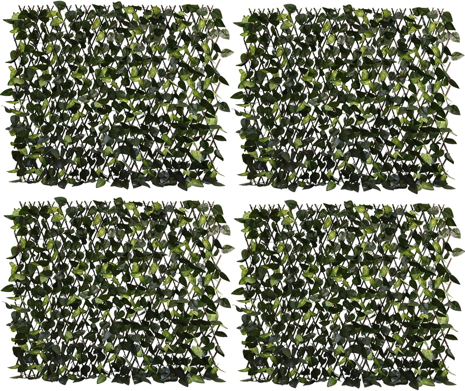 Expandable Fence Privacy Screen for Balcony Patio Outdoor,Decorative Faux Ivy Fencing Panel,Artificial Hedges (Single Sided Leaves)……