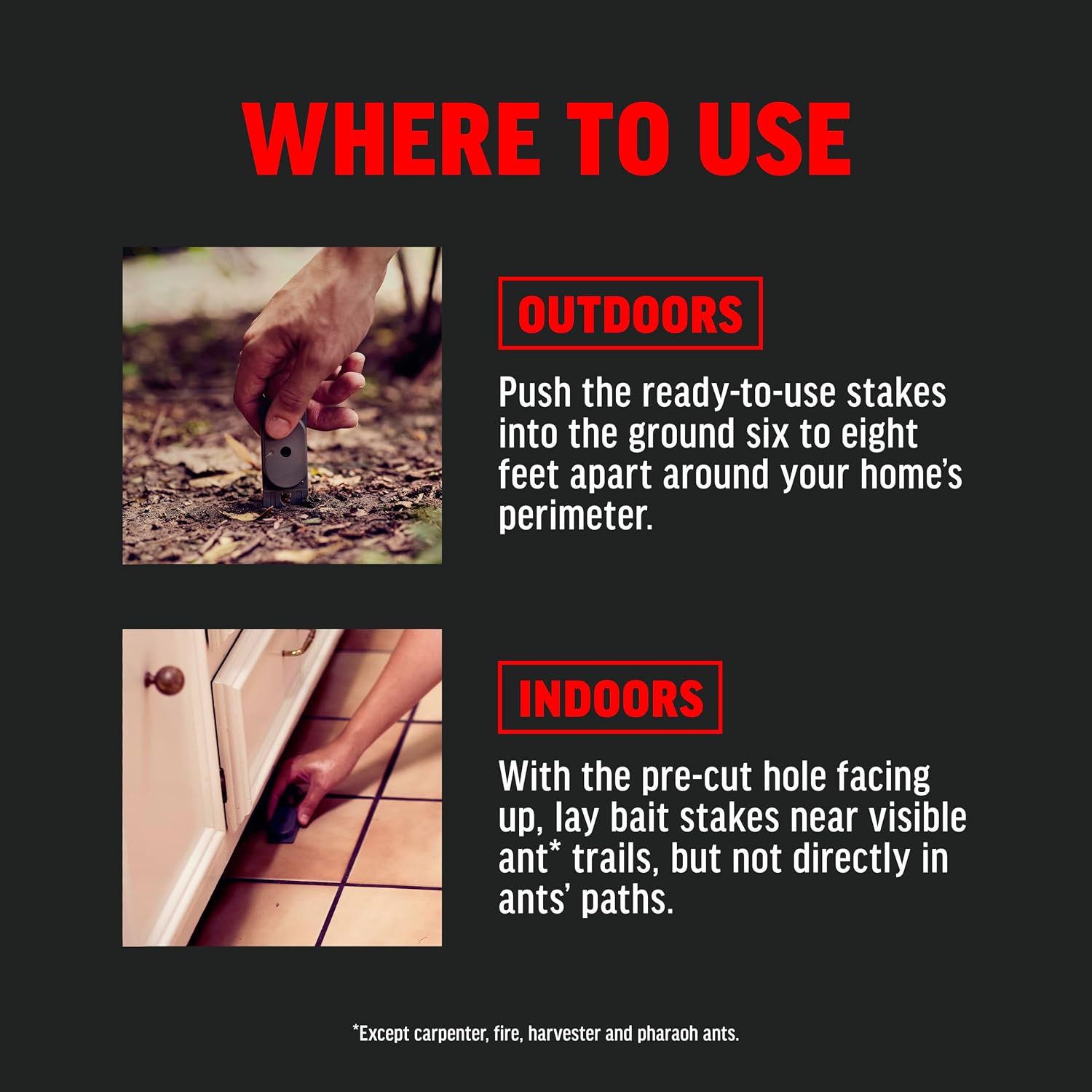 Amdro Ant Killer Bait Stations, 8-Pack Stakes- Indoor or Outdoor Use, Kills the Queen & the Entire Colony | Ready-to-use, pre-filled