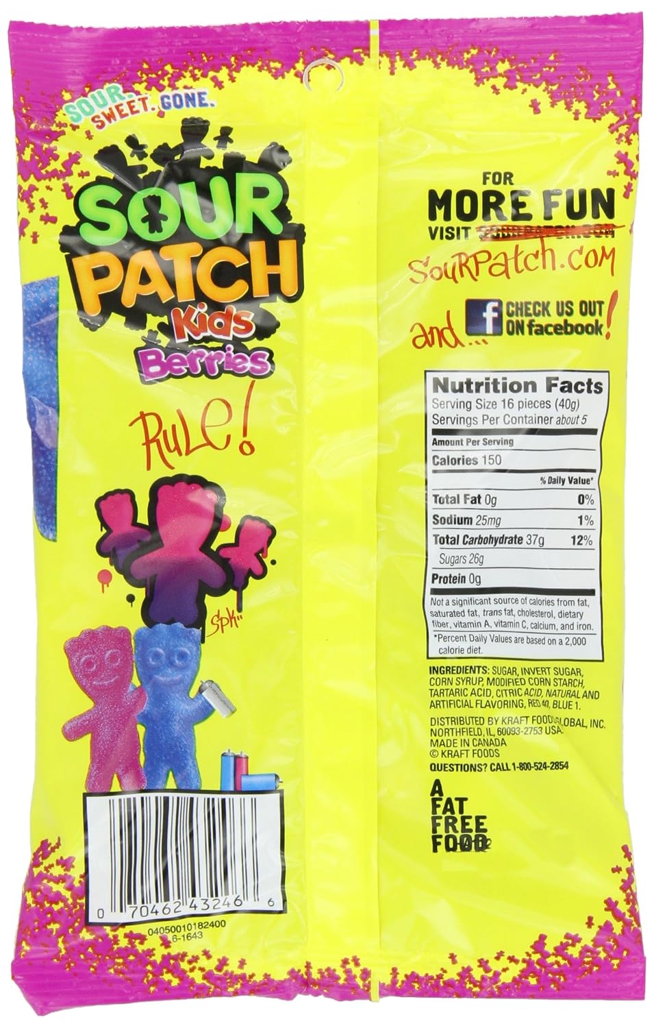 SOUR PATCH KIDS & SWEDISH FISH Soft & Chewy Gummy Candy Variety Pack, 15 ct
