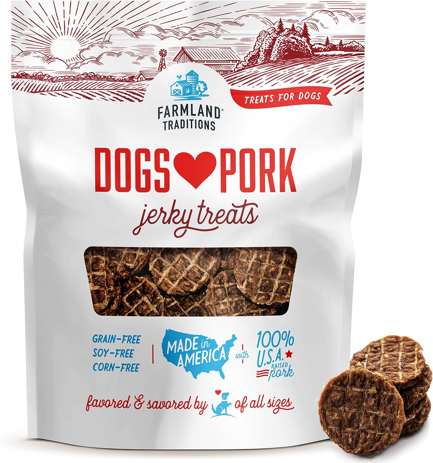 Farmland Traditions Filler Free Dogs Love Chicken Premium Jerky Treats for Dogs, 3 lb. Bag