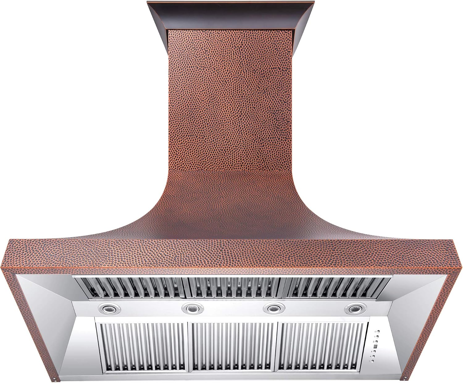 ZLINE 48" Designer Series Hand-Hammered Copper Finish Ducted Wall Range Hood (8632H-48)