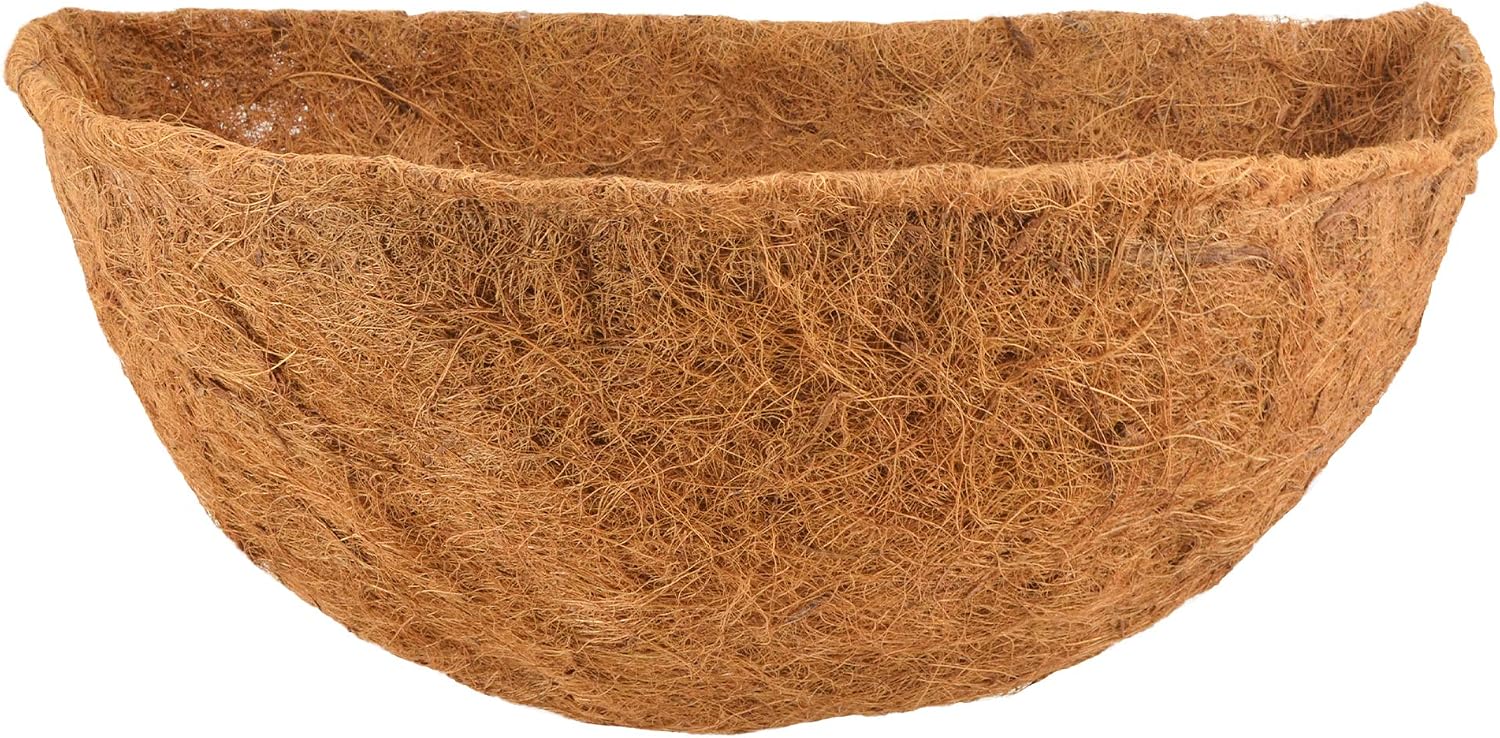 Arcadia Garden Products Extra Durable CB52 18-inch Coco Liner for Half Round Circle Wall Mounted Planters