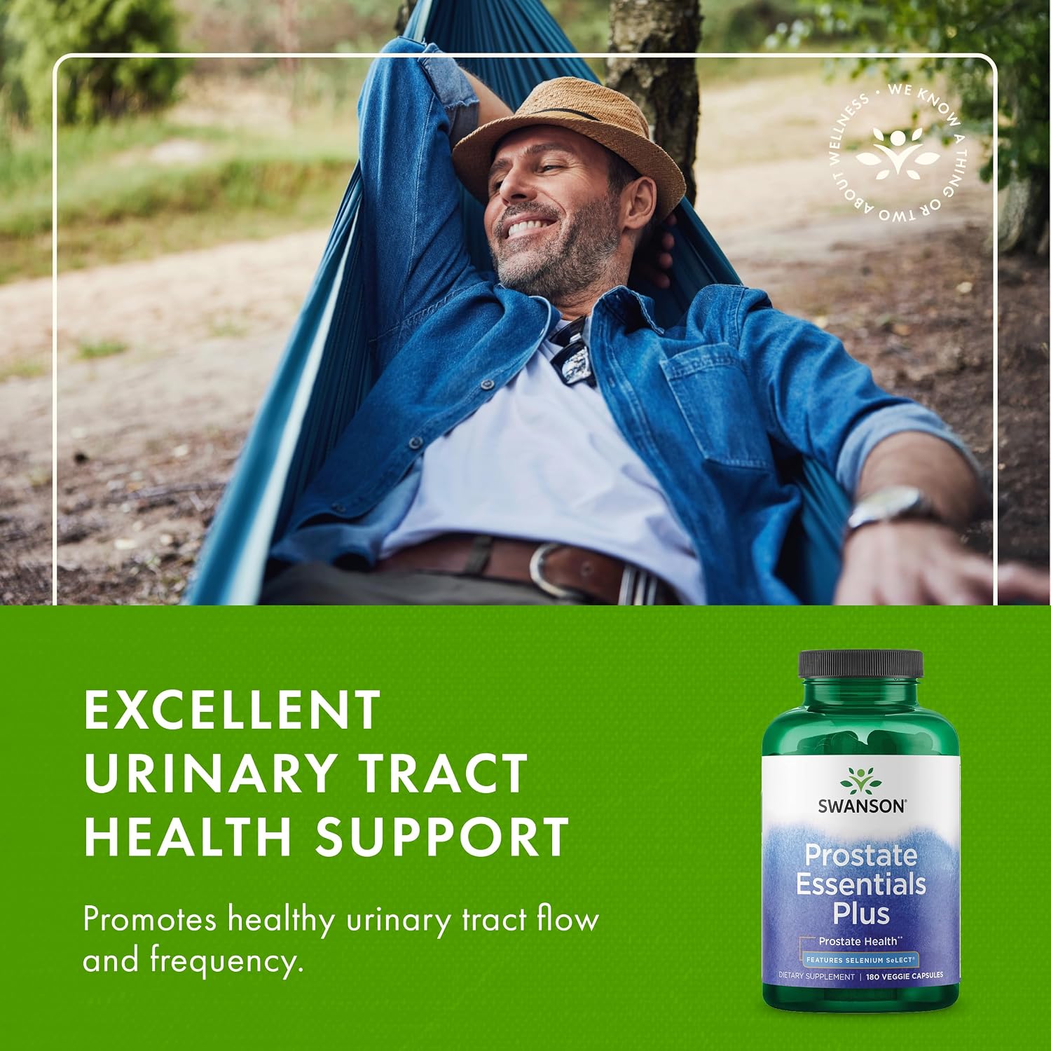 Swanson Prostate Essentials Plus Herbal Supplement for Men Over 40 Seeking Urinary and Prostate Health (180 Veggie Capsules)