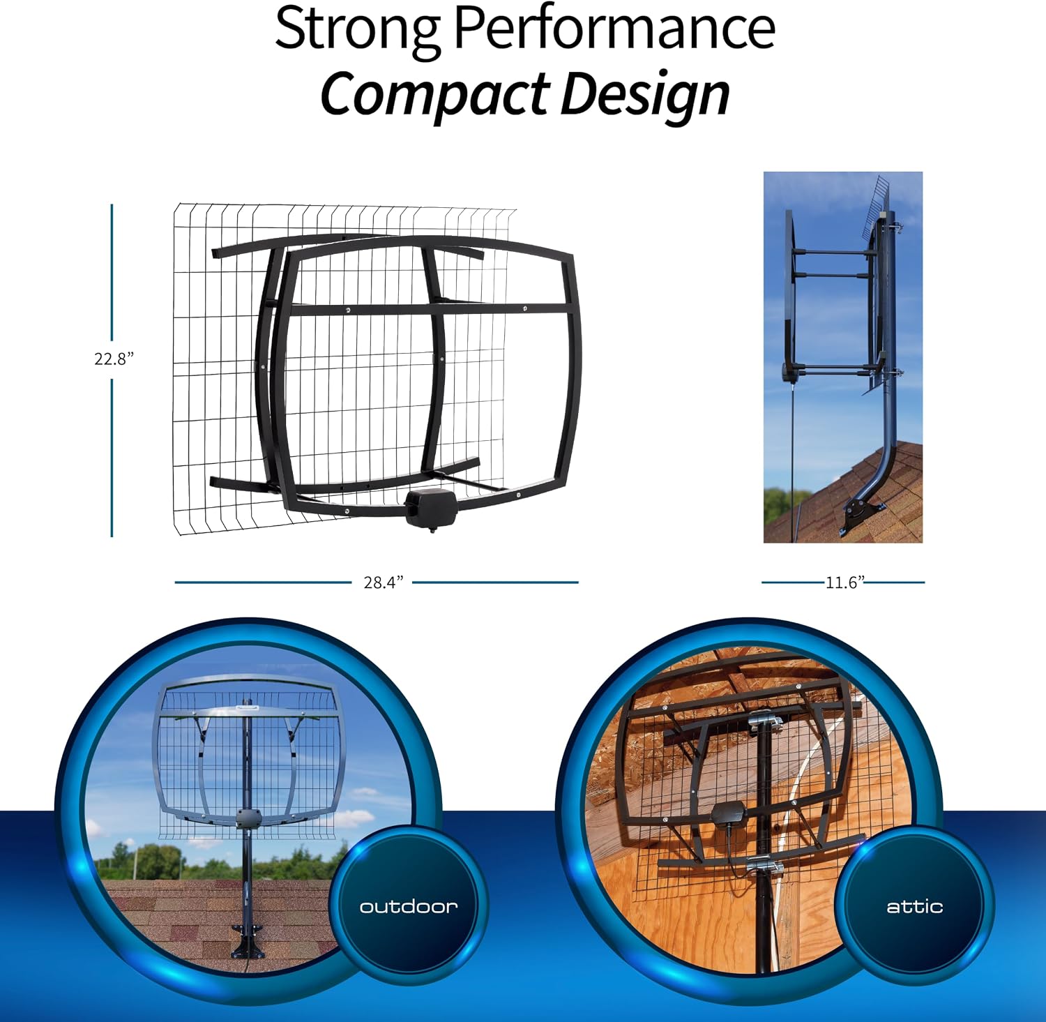 Antennas Direct ClearStream 5 Hi-VHF Outdoor TV Antenna, Multi-Directional, 65+ Mile Range, 4K 8K UHD