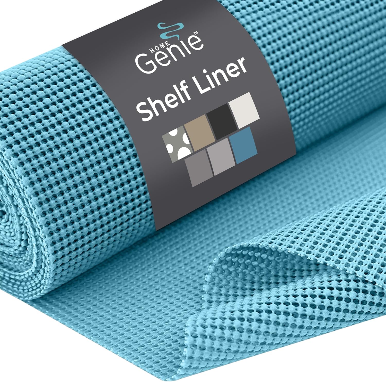 HOME GENIE Shelf Drawer and Cabinet Liner, Non Adhesive, 12x20 Soft Gray