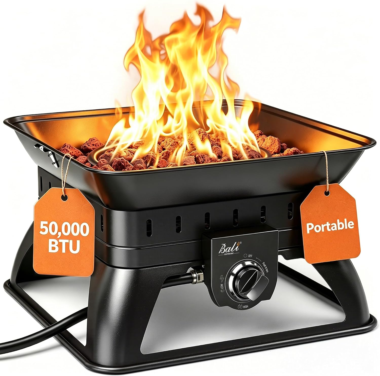 BALI OUTDOORS Propane Fire Pit Perfect for Camping | Outdoor Fire Pit for Portable Firepits for Outside Outdoor Patio