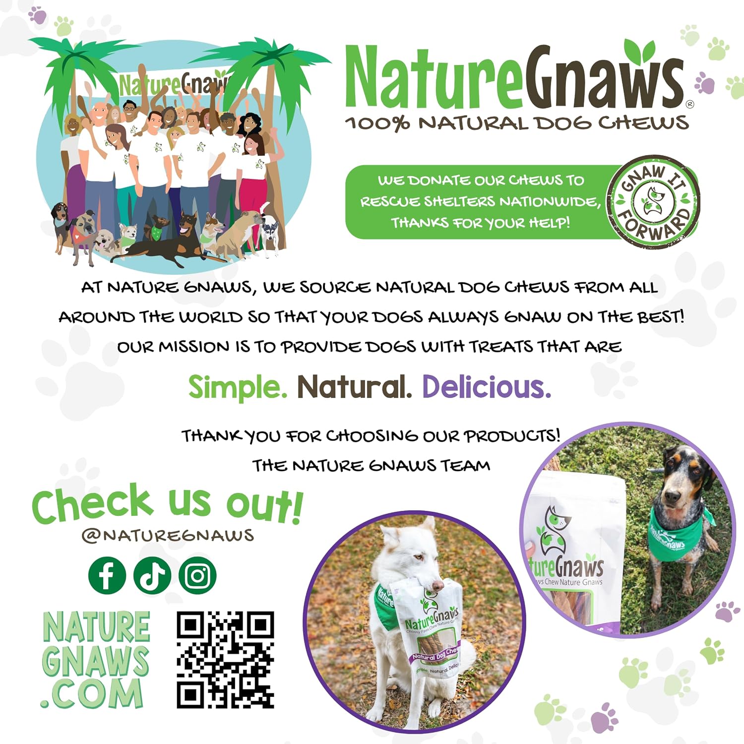 Nature Gnaws Bully Stick Bites 2-4" Rawhide Free for Small Dogs, 8 oz
