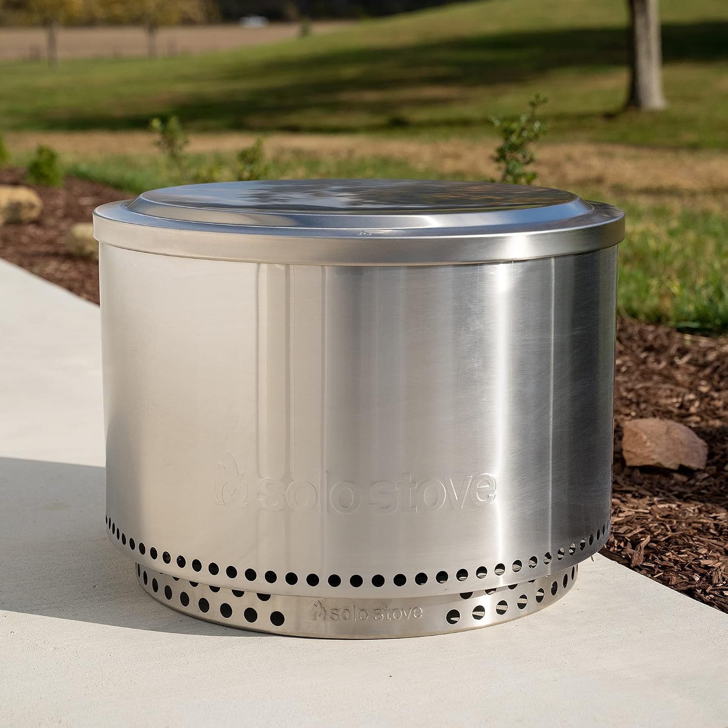 Solo Stove Ranger Lid - Premium 304 Stainless Steel Fire Pit Cover, Modern Round Design, Versatile Tabletop Accessory