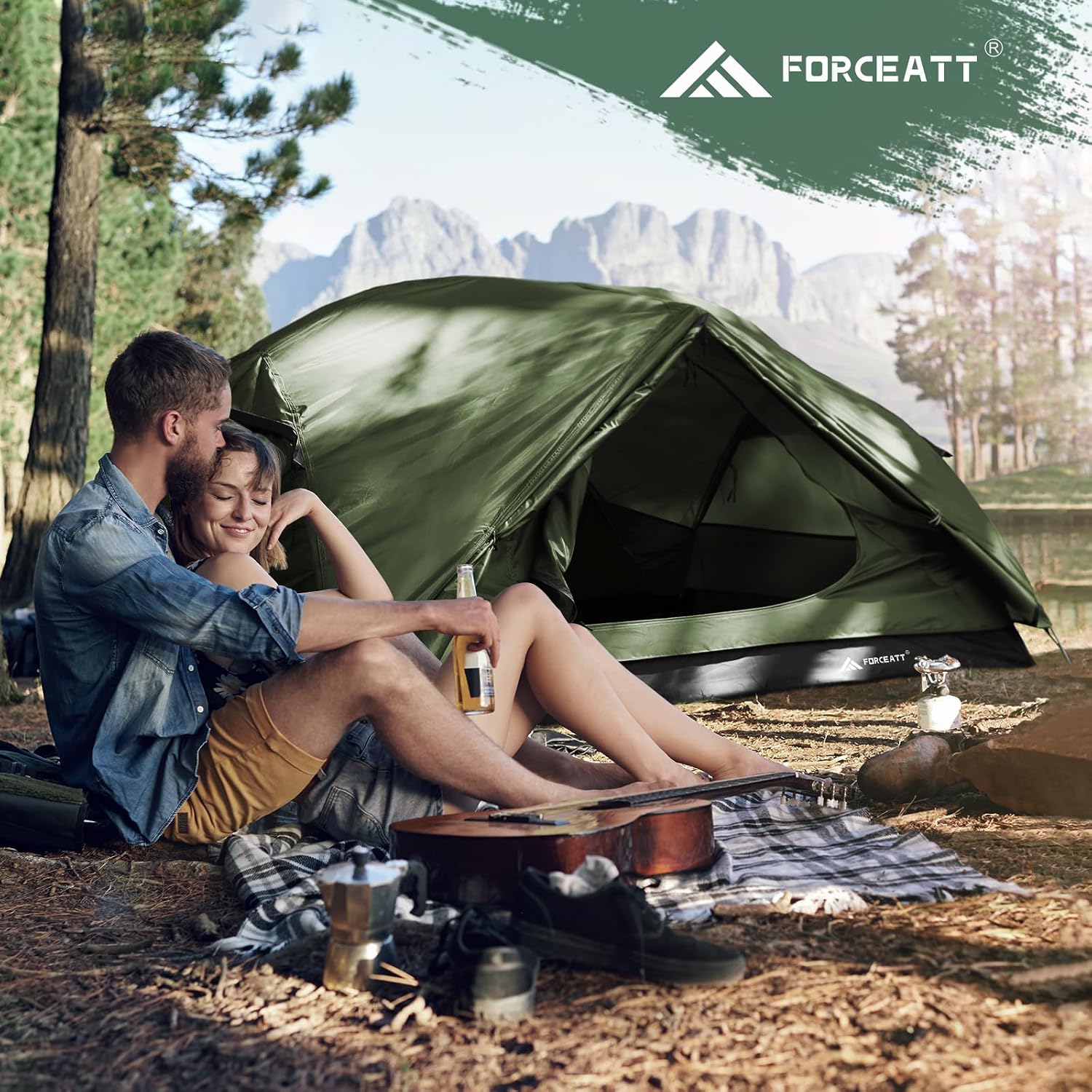 Forceatt Tent for 2 and 3 Person is Waterproof and Windproof, Camping Tent for 3 to 4 Seasons