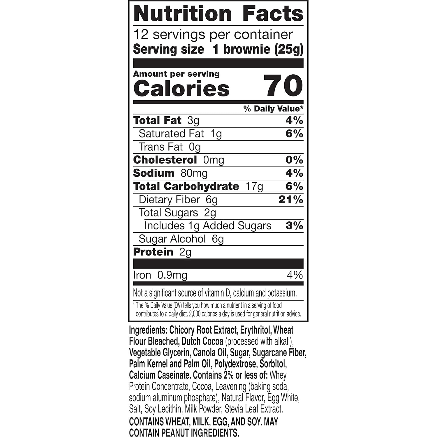 Fiber One 70 Calorie Chocolate Fudge Brownies, Mega Pack, 18 ct, 16 oz | 26% Daily Value of Fiber per Bar, 70 Calories & 2g Sugar, 5g Net Carbs, Bulk Pack for Office or Pantry Stocking