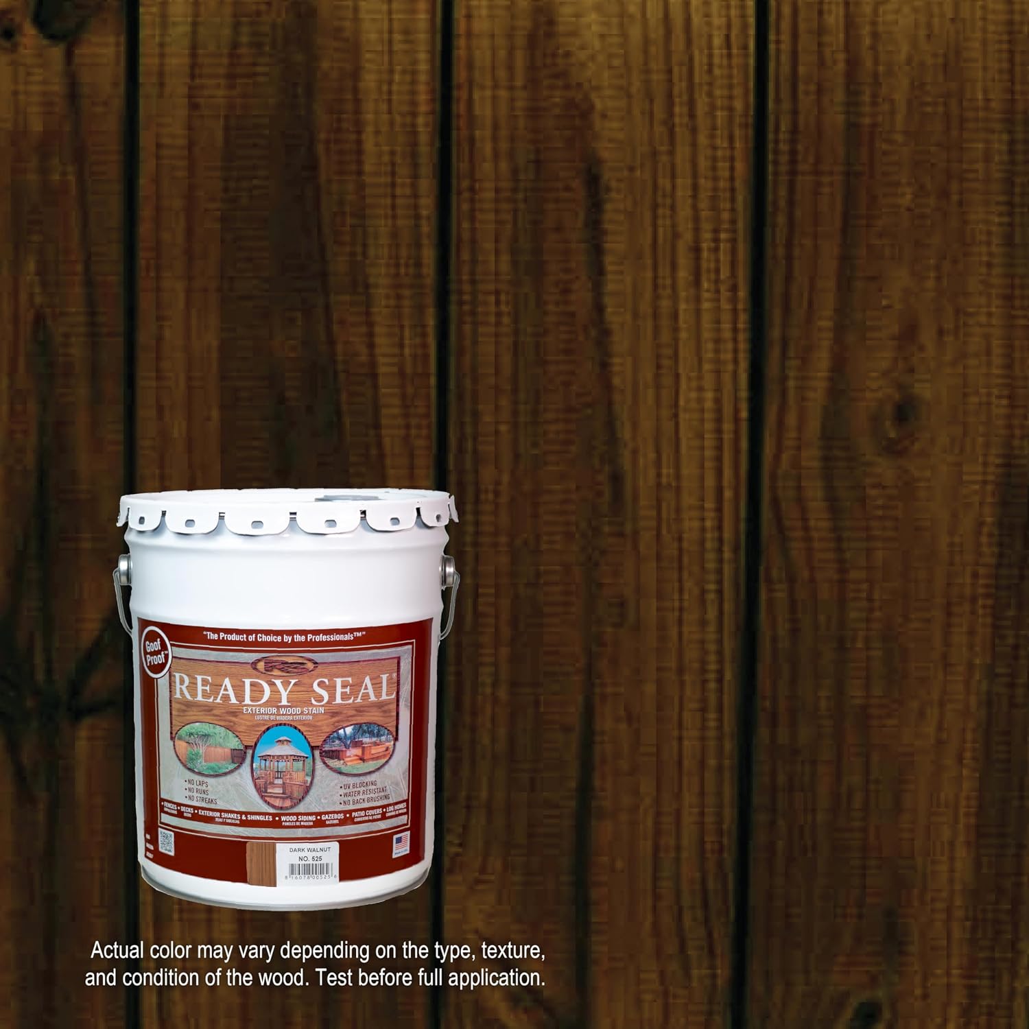 Ready Seal 7966104 5 gal Pail Exterior Wood Stain & Sealer, Light Oak