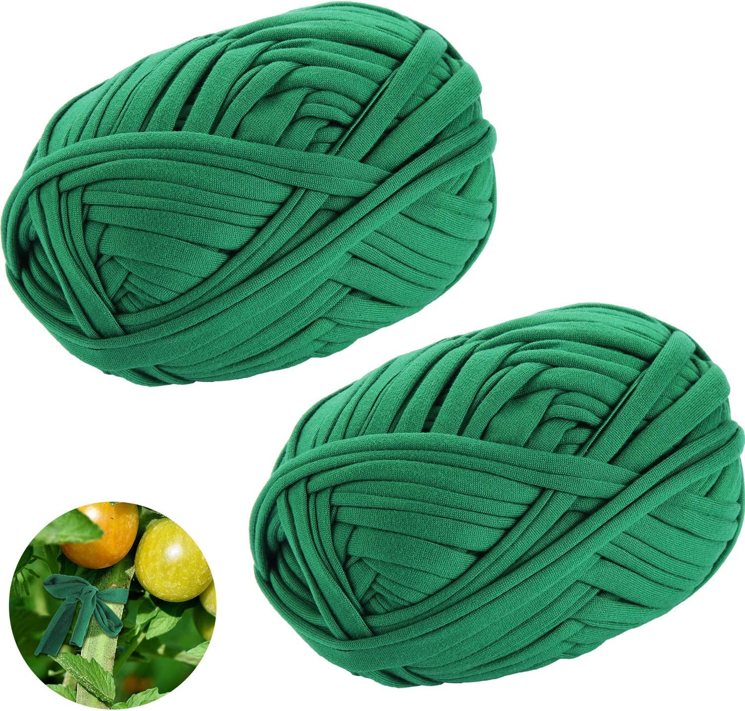 BBTO Garden Twine Soft Plant Tie Green Garden String Tree Tie Stretchy Gardening Tape Plant Support for Home Tying Climbing Plants Veggies Flower