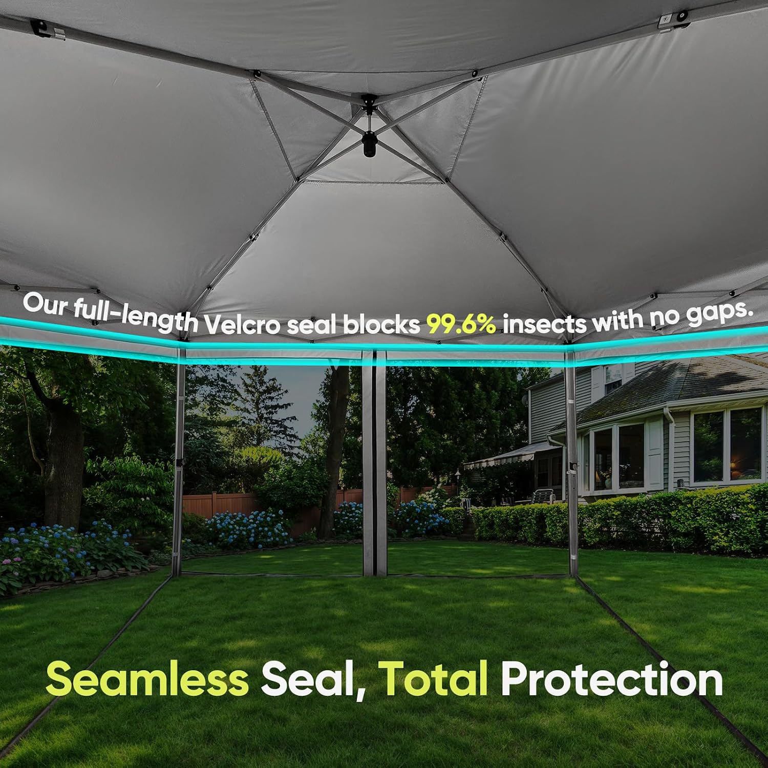 Quictent 10'x10' Pop up Screened Canopy Tent with Mosquito Netting | Portable Easy up Outdoor Screen House Shelter for Patio, Camping and Picnic, Includes Wheeled Carry Bag