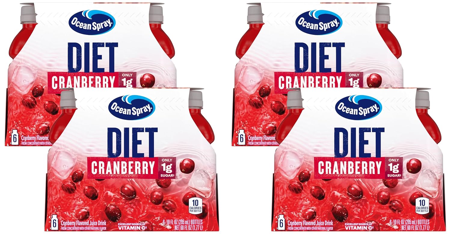 Ocean Spray Juice Drink 10 Ounce Bottle Pack of, Diet Cranberry, 60 Fl Oz, (Pack of 6)