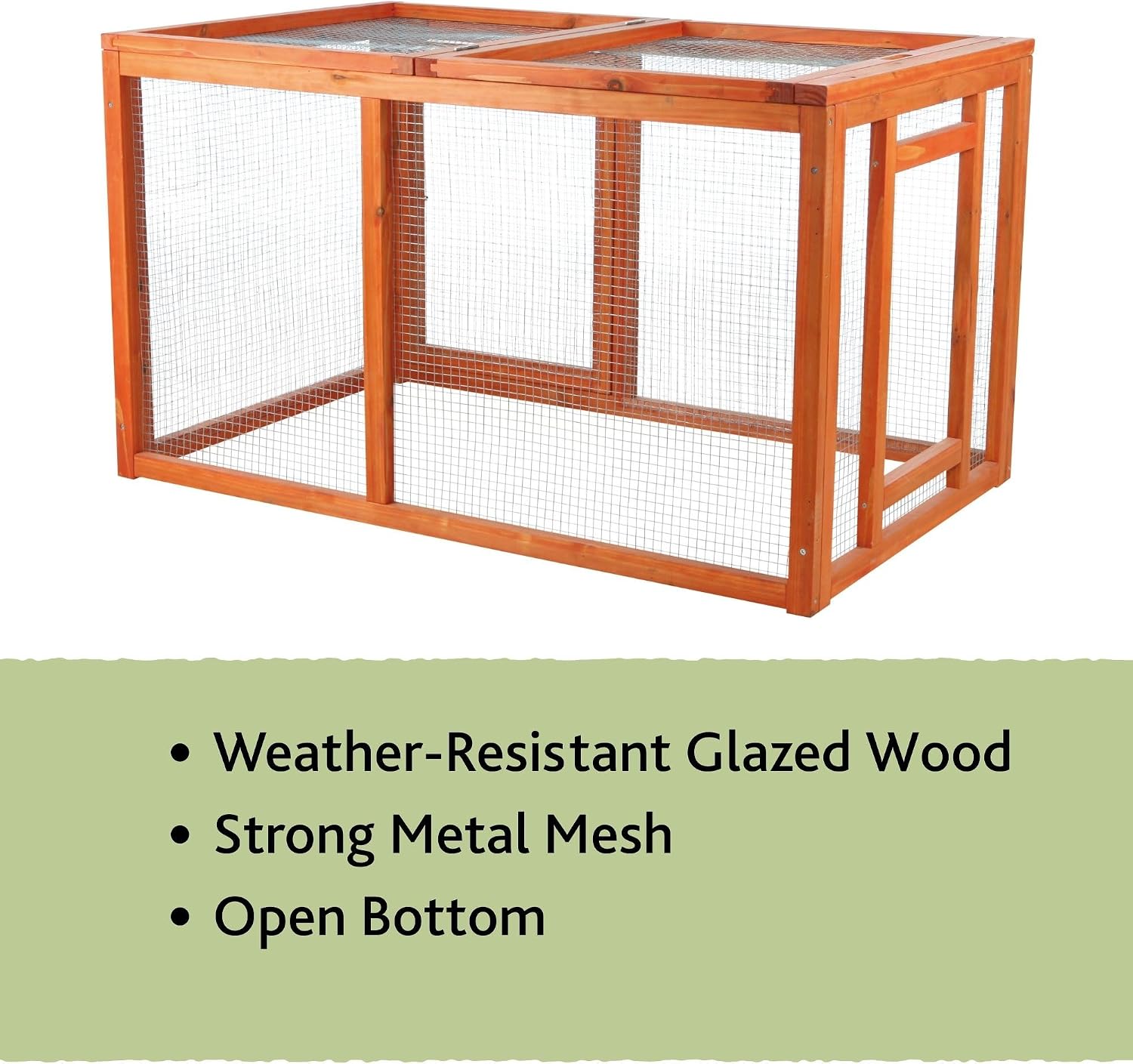 Trixie Natura Chicken Outdoor Run with Mesh-Covered Top, Extension for Natura Chicken Coops (55960, 55962, 55963, 55964)