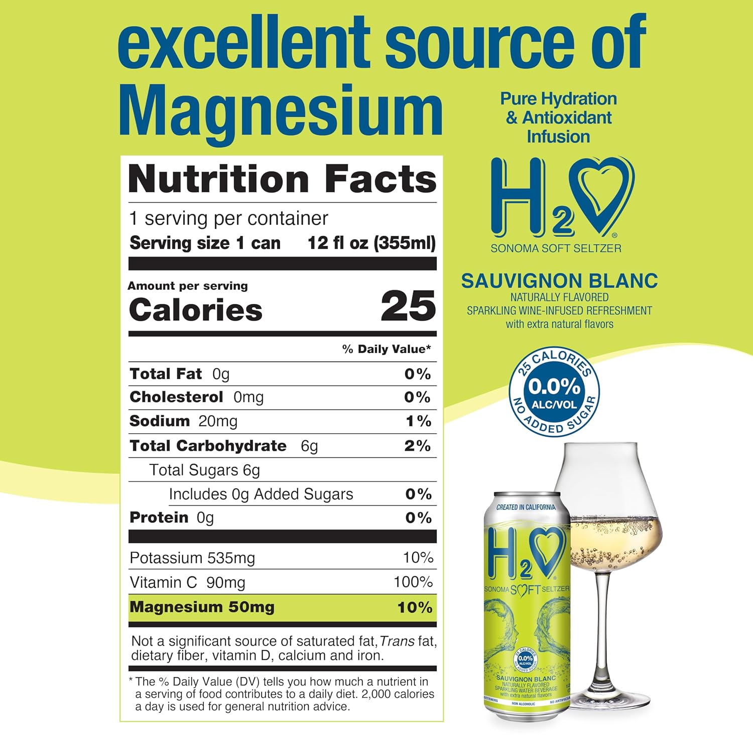 H2o - The Best Non Alcoholic Red Wine - Infused California Sparkling Refreshment, 0.0% Alcohol, (Pinot Noir, Pack of 4-12 Fl oz)