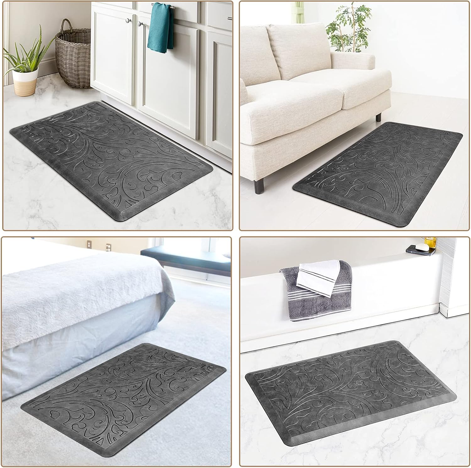 Kitchen Mat Cushioned Anti-Fatigue Comfort Standing Mat Rug for Home,Office