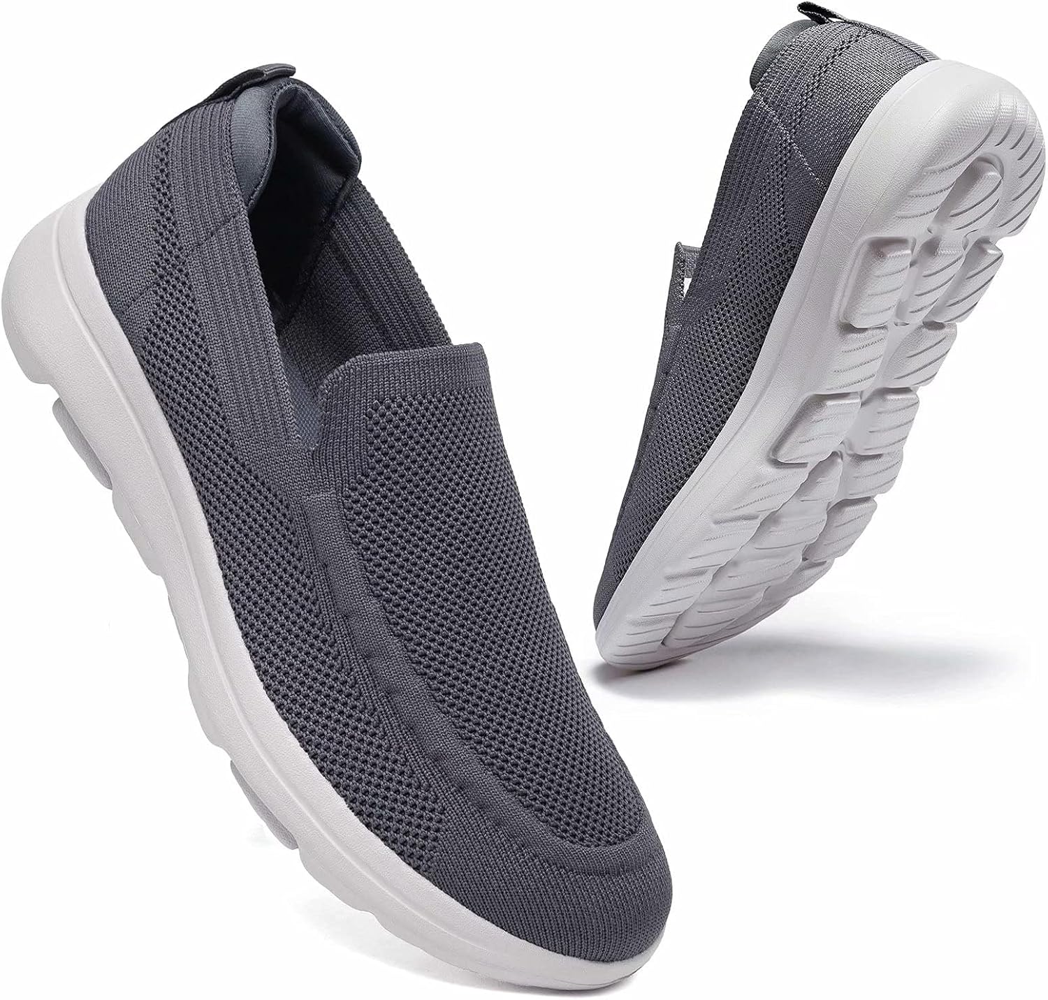 konhill Mens Slip On Shoes Lightweight Walking Shoes Anti Slip