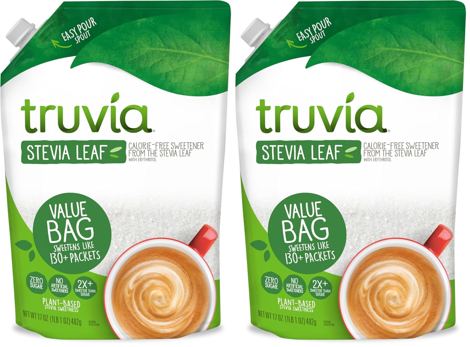 Truvia, Sweetener Natural Calorie Free, 9.8 Ounce | Spoonable jar; 3/4 tsp = 2 tsp sugar; stevia leaf, erythritol; non-GMO, gluten-free, kosher; diabetic & keto