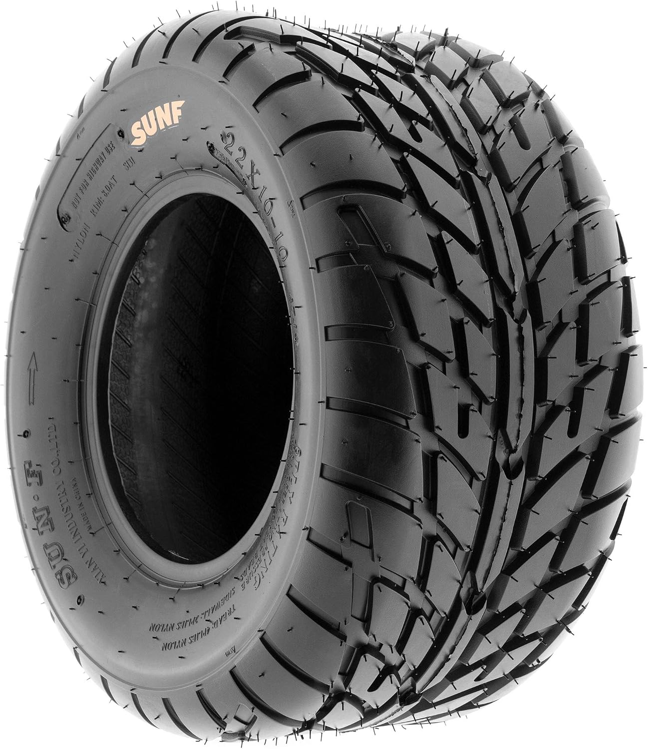 SunF A021 TT Road Go ATV UTV Flat Track & Asphalt Tires 19x6-10 Front & 225/45-10 Rear, 6 PR, Set of 4