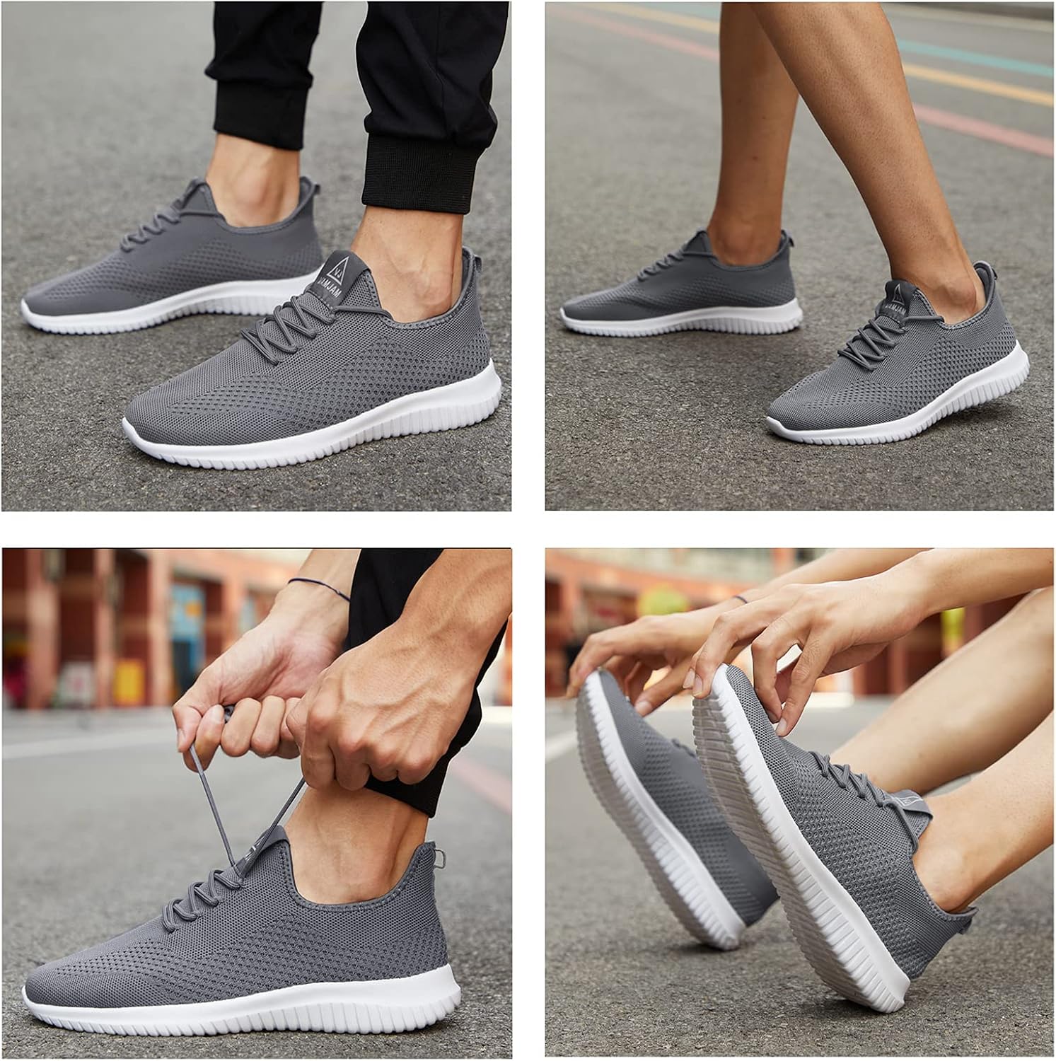 VAMJAM Men's Running Shoes Ultra Lightweight Breathable Walking Shoes Non Slip Athletic Fashion Sneakers Mesh Workout Casual Sports Shoes