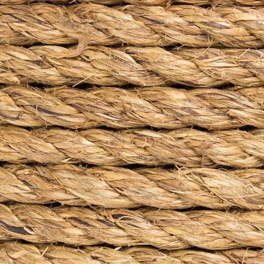 Twisted Manila Hemp Rope (1 Inch x 25 Feet)
