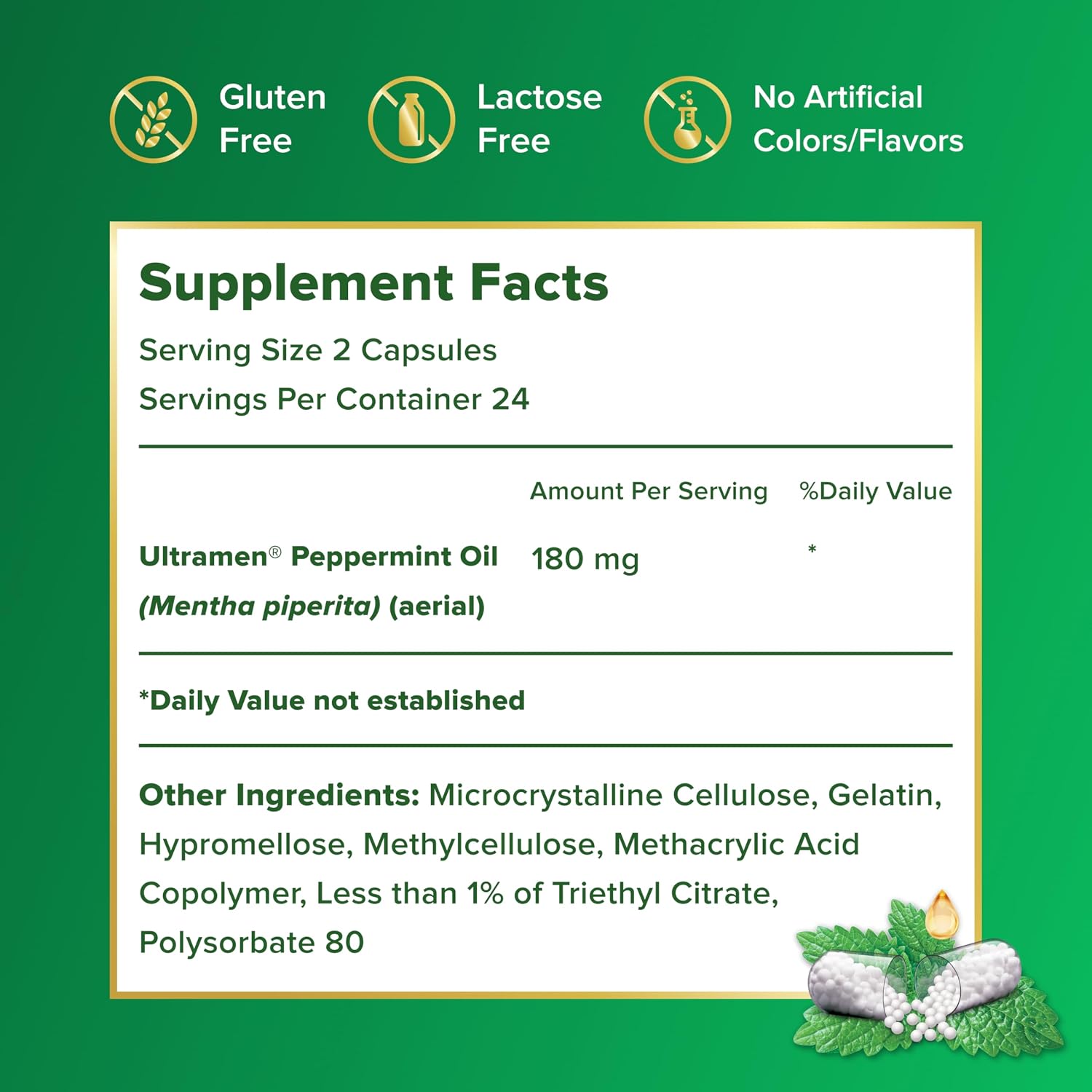 IBgard Gut Health Supplement, Peppermint Oil Capsules for Abdominal Comfort, 48 Capsules | Gut Health Supplement, Peppermint Oil Capsules for Abdominal Comfort