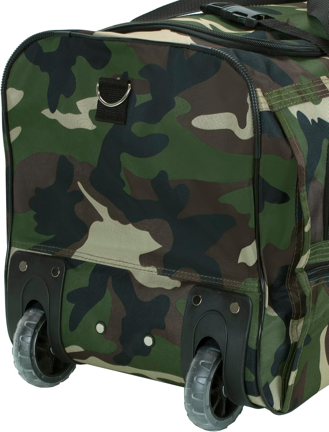 Rockland Rolling Duffel Bag, Black, 22"