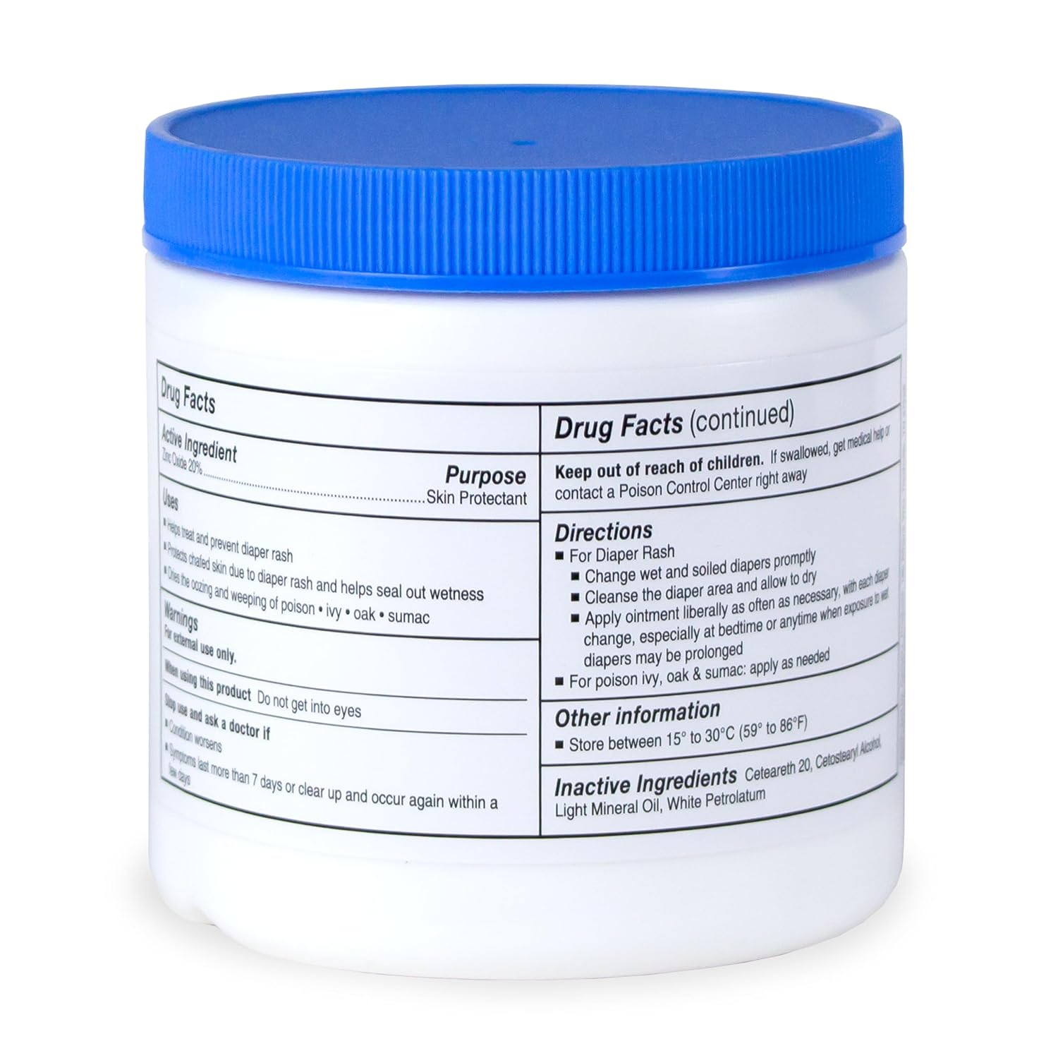 CareAll Zinc Oxide 20% Skin Protectant Barrier Ointment 15 oz., Provides Relief