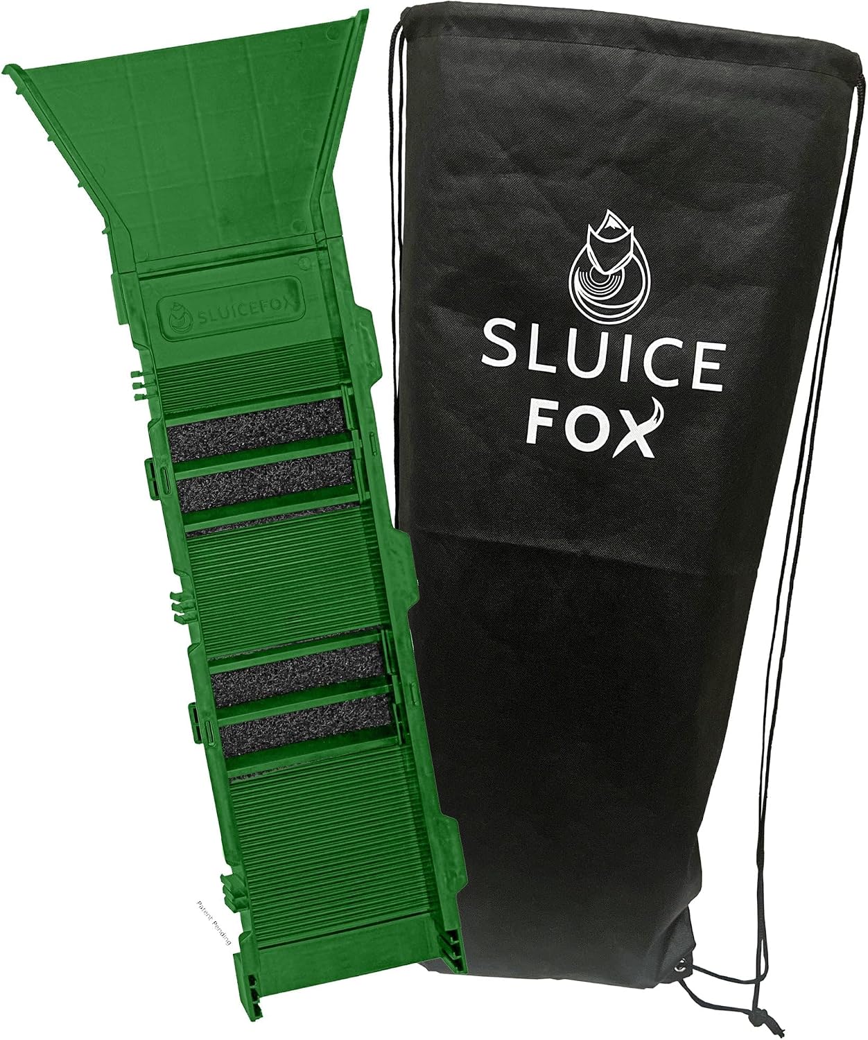 Portable Expandable Sluice Box for Gold Mining and Prospecting; Includes Miner's Moss, Hungarian Style riffles, and deep V riffles. Essential Tool for Gold panning Kits