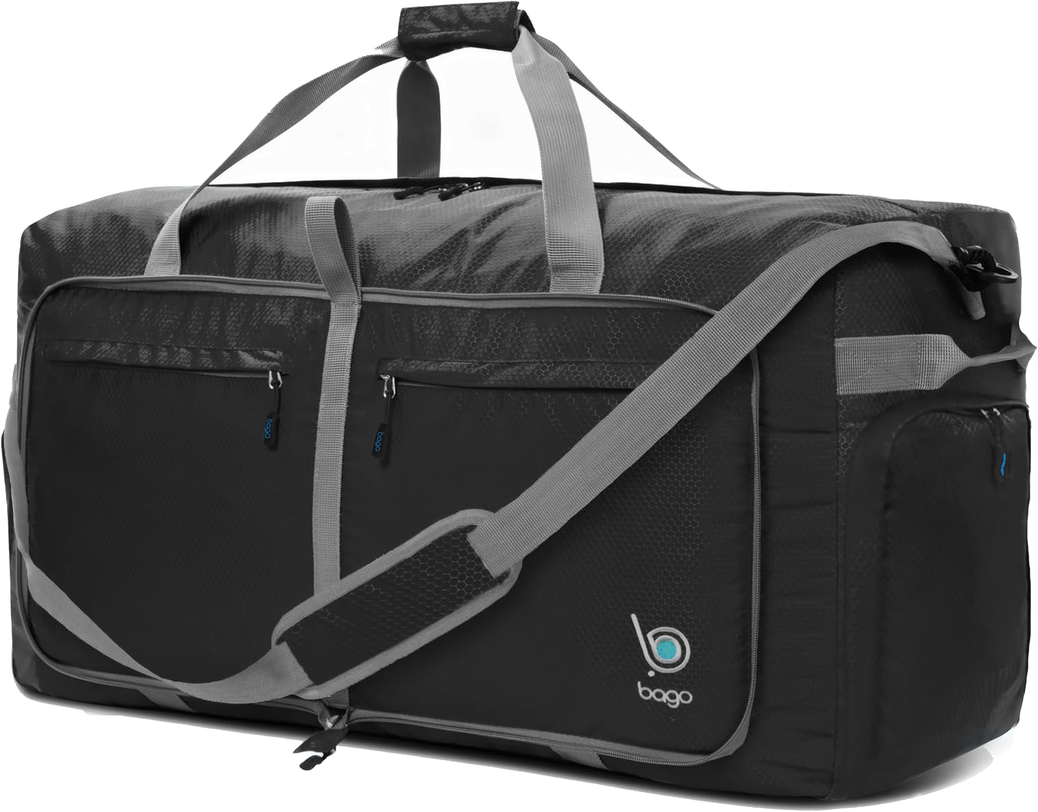 Bago Large Duffle Bag for Travel Women & Men. Durable Lightweight Foldable Travel Duffel Bags For Traveling Women. 80L Duffle Bags For Overnight Bag With Shoe Compartment Collapsible Weekender duffel