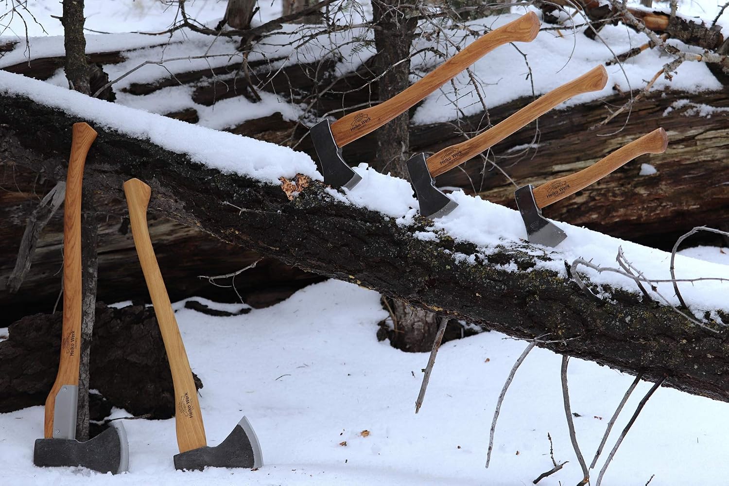 1844 Helko Werk Germany Traditional Hessen Woodworker Felling Axe (13563) | Made in Germany Hand Forged Felling Axe and Cutting Forest Axe for Felling Trees Head 2-3/4 lbs, Handle 28 inches