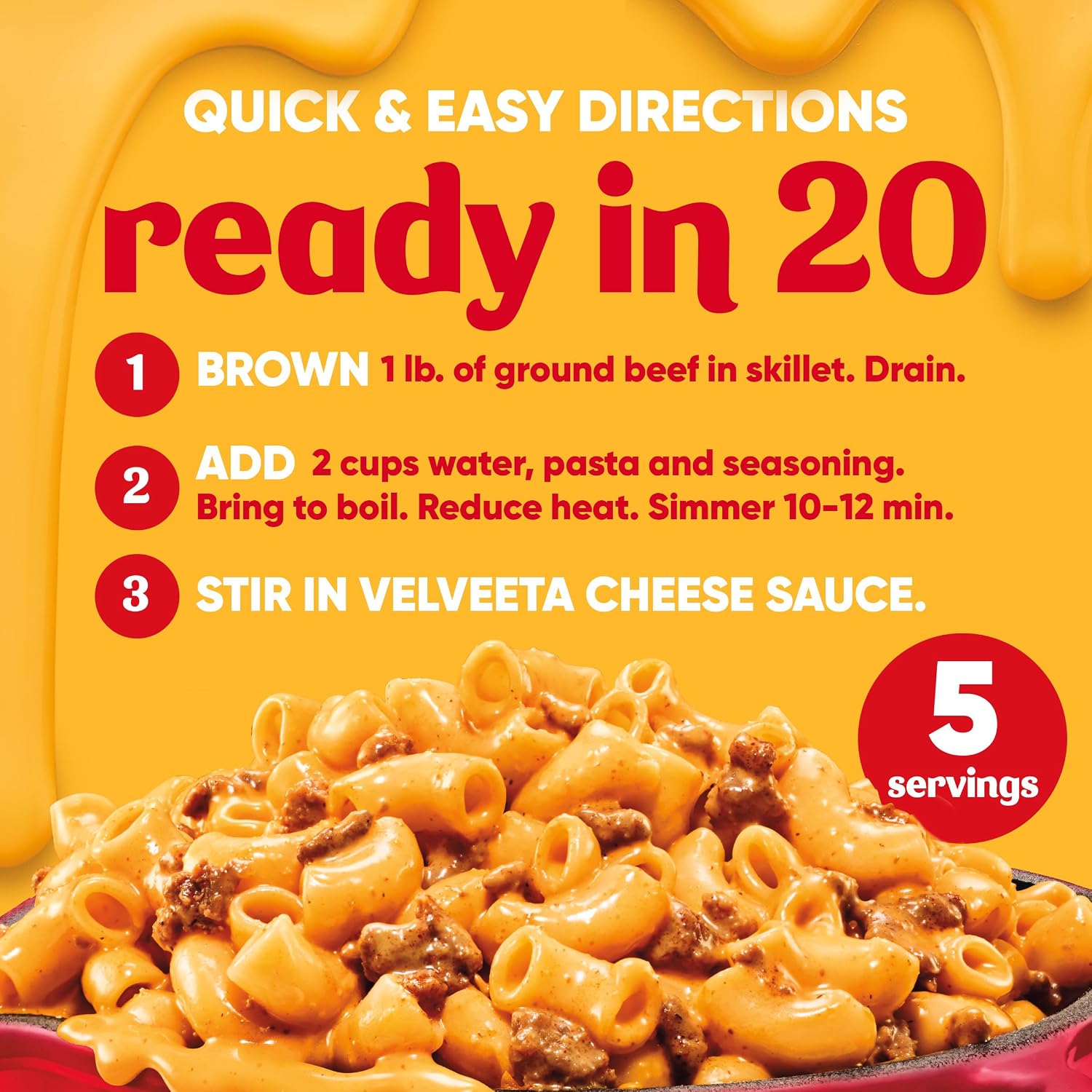 Velveeta Skillets One Pan Dinner Kit, Creamy Beef Stroganoff, 11.6 oz Box