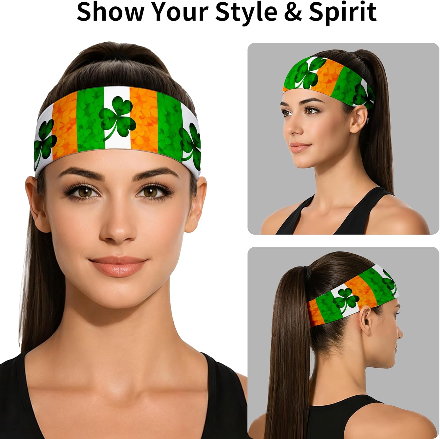 Sports Headband for Women Men,Flag Pattern Workout Head Band,Sweat Bands,Women Running Cycling Yoga Fitness,WorkoutSports Gift