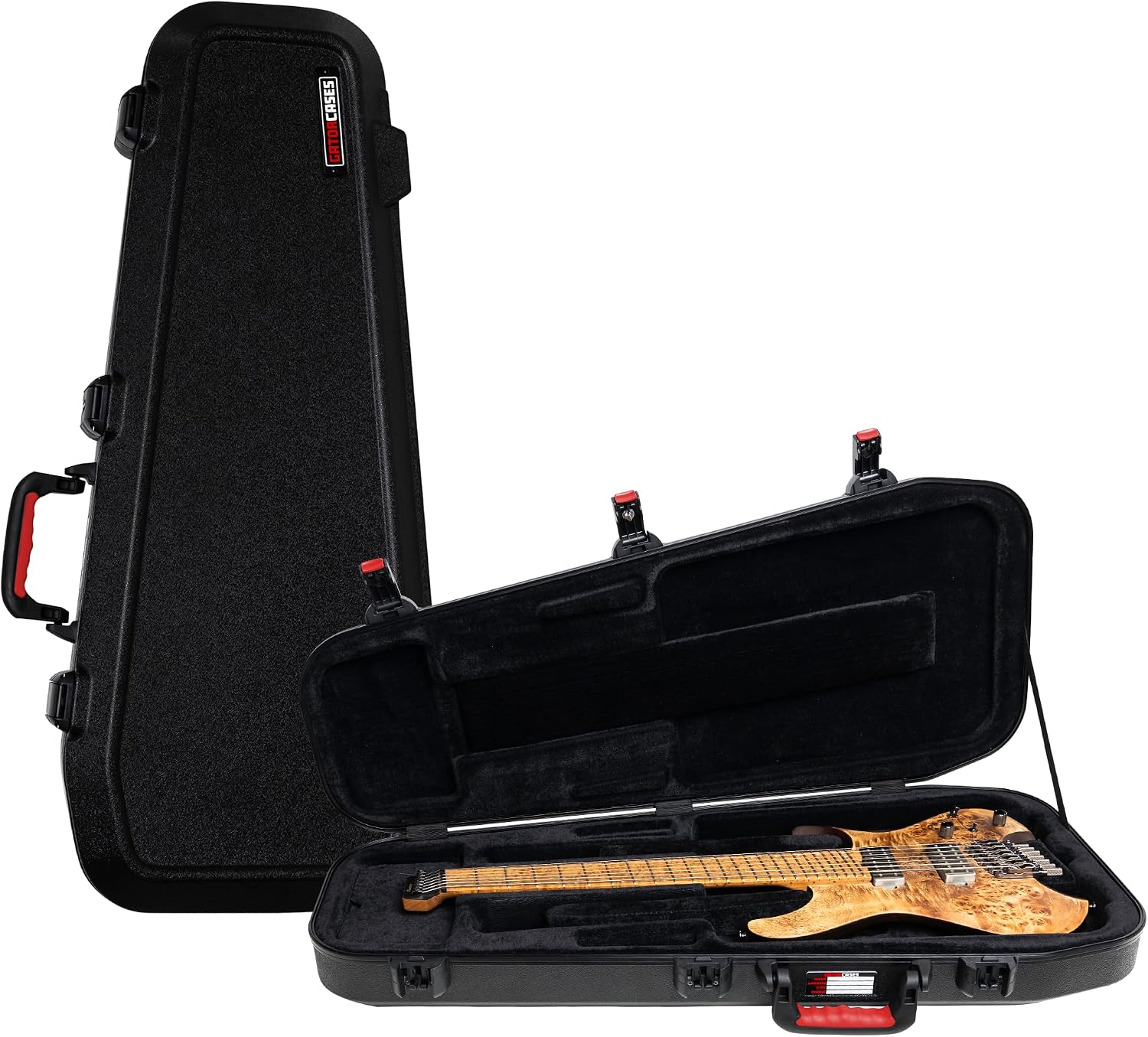 Gator Cases Molded Flight Case For SG Style Double Cut Away Guitars With TSA Approved Locking Latch, (GTSA-GTRSG)