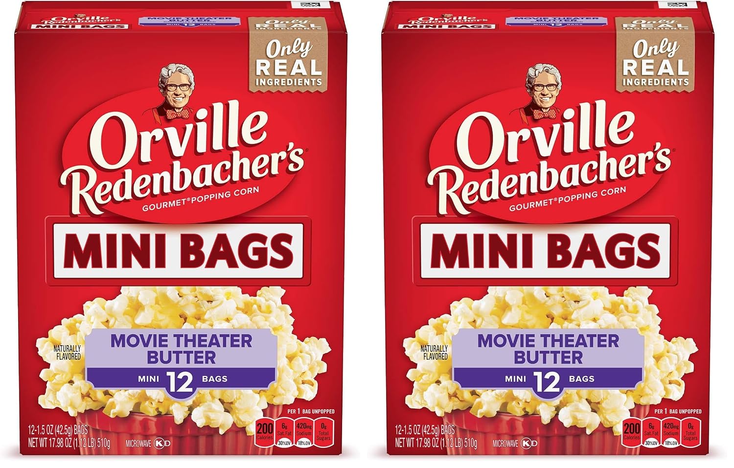 Orville Redenbacher’s Popcorn Mini Bags, Movie Theater Butter 1.5 oz., 12ct