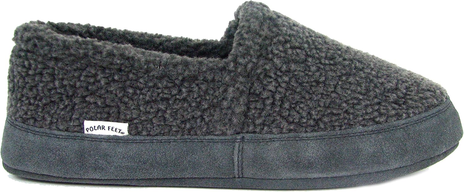 Men Perfect Mocs Fleece House Slippers Moccasin-Style Suede Sole