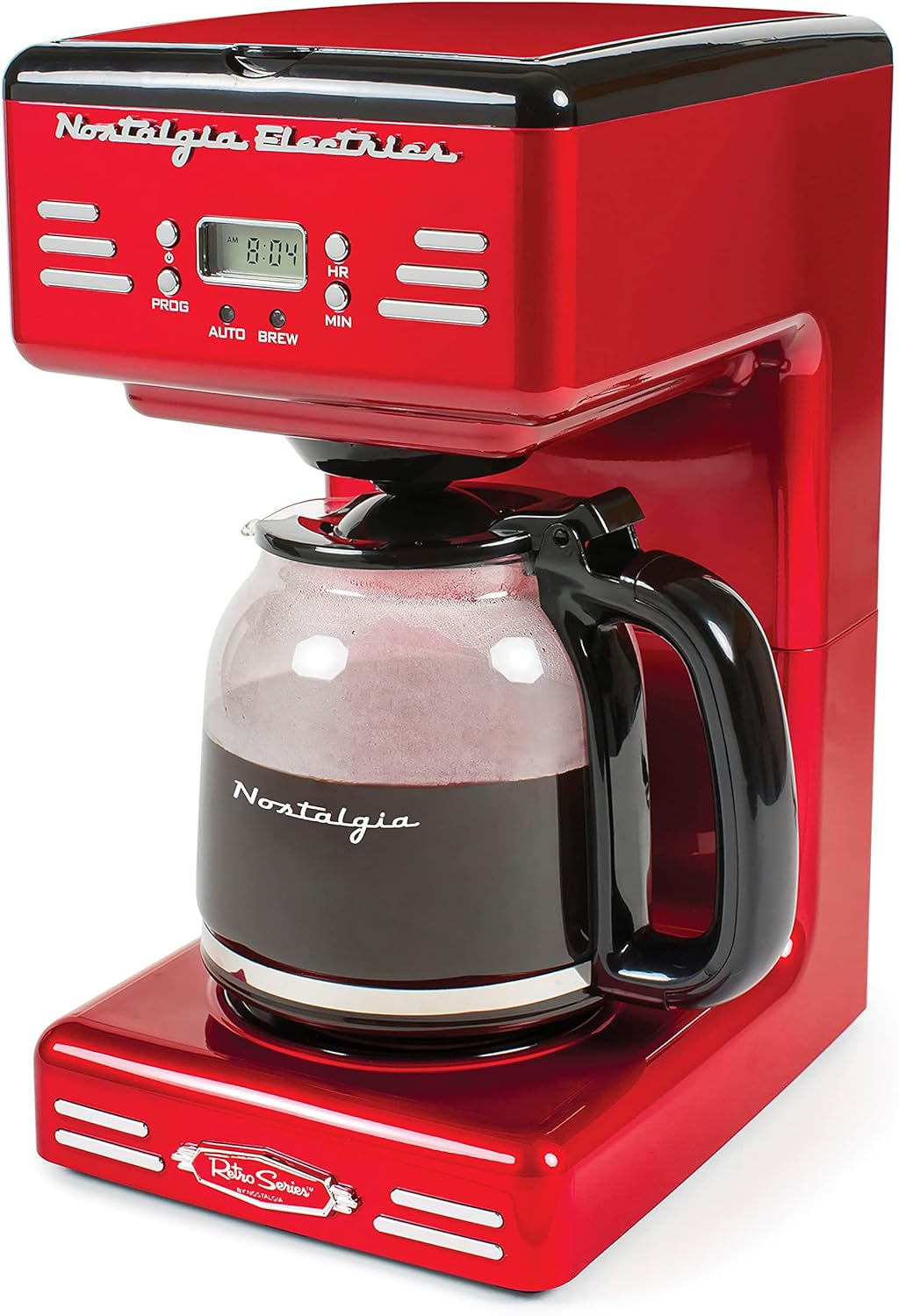 Nostalgia Retro 12-Cup Programmable Coffee Maker With LED Display, Automatic Shut-Off & Keep Warm, Pause-And-Serve Function, Aqua