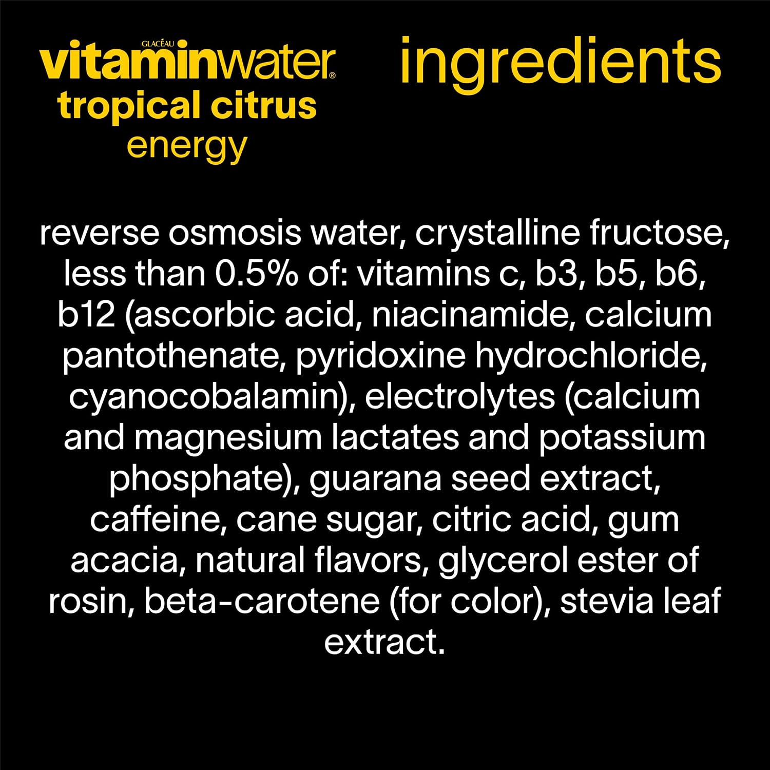 vitaminwater Refresh Tropical Mango, Flavored Water Beverage Bottles, 20 fl oz, 12 Pack