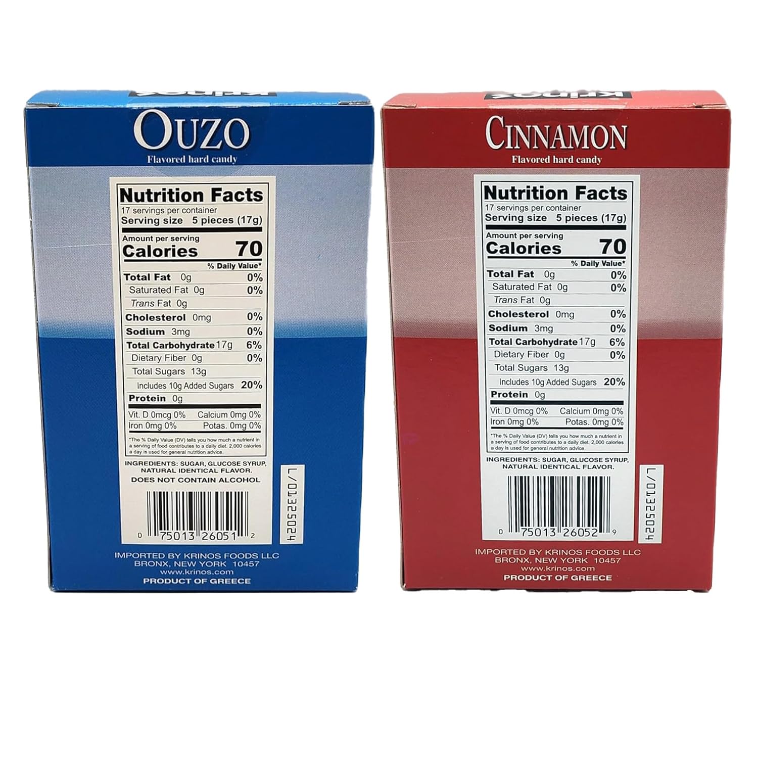 Krinos Cinnamon Candy - Hard Candy Imported from Greece, 10.6 oz | Natural flavors of cinnamon. Imported from Greece. Ideal as a after-meal palate cleanser and sharing at parties and gifts.